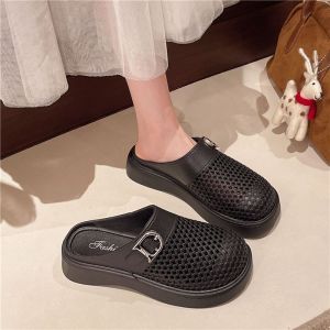 【Buy 1 get 1 free】Marche Women’s Fashion Half Slippers with Closed Toe Thick Muffin Sole