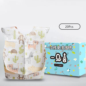 I know 20Pcs Disposable Waterproof Baby Bibs Burp Cloths Toddler Kids Adjustable Feeding Apron Saliva Bandana