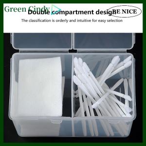 [Green Cindy] Transparent Plastic Cotton Swab Storage Box Desktop Dust-Proof Makeup Removal Cotton Lipstick Cosmetics Storage Organization