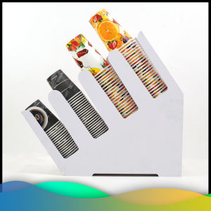 Rak Paper Cup Single Bar / Organizer Paper Cup Coffee 4 Slot PVC Board