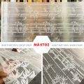 Decal dán kính 3d mờ hoa văn đẹp dán cửa sổ phòng ngủ nhiều mẫu khổ 90cmx50cm. 