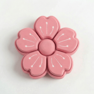 Sakura Flower Clicker + Spinner | 5-Petal Fidget Toy | Desk Toy | Keychain Included | 4 Colours