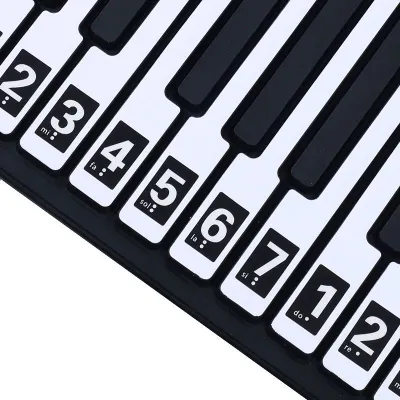 钢琴键盘贴纸88键61电子琴手卷琴键五线谱简谱按键音符音标数字贴Piano Keyboard Sticker 88-Key 61 Electronic Keyboard Hand-Rolled Key Staff Notation Notation Button Note Phonetic Symbol Digital Sticker