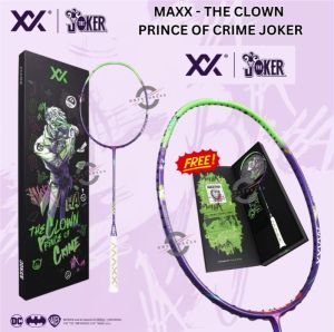 MAXX RAKET BADMINTON OLAHRAGA JOKER THE CLOWN PRINCE OF CRIME PURPLE NEON GREEN