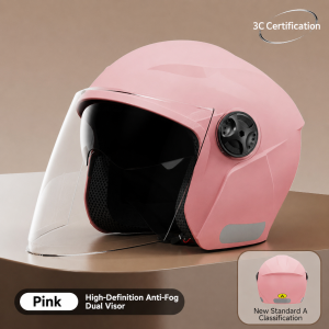 SOARFLY Vintage Retro Motorcycle Helmet with Detachable Goggles Lightweight Open Face Helmet Adjustable Strap for Men Women