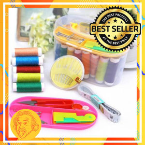 Set Box Alat Jahit Portable Sewing Kit Box Kotak Set Alat Jahit Aksesoris Perlengkapan Menjahit