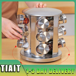 Stainless Steel Seasoning Combination Set Seasoning Glass Bottle Sealed Jar Set