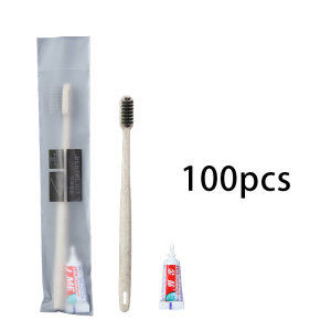 100Pcs Disposable Toothbrush & Toothpaste Set Individually Wrapped Hotel Supplies Toothbrush Set