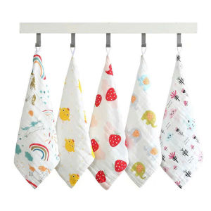 Set 5 khăn xô sữa Nhăn 6 Lớp chất đẹp mềm mịn thấm hút tốt cho bé Caryn LAZADA