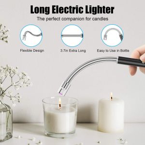 Electronic ARC Lighter with 360 Long Flexible Neck (Usb Rechargeable)