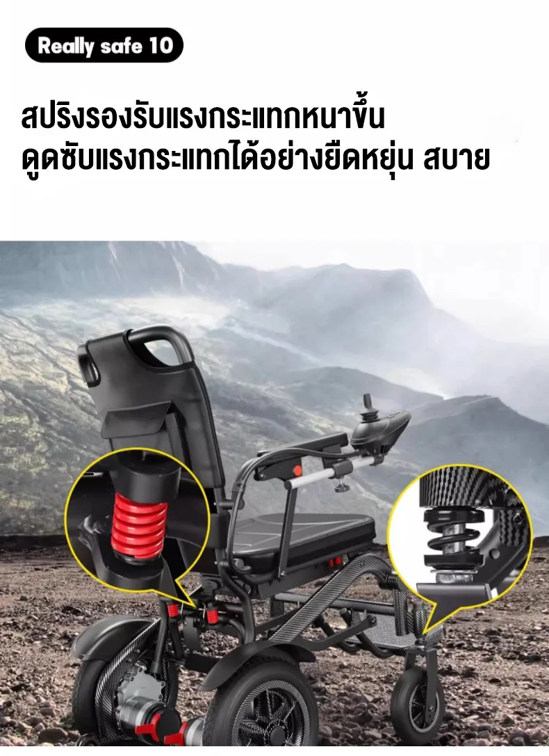 HIMIWAY รถเข็นไฟฟ้าอัจฉริยะอัตโนมัติเต็มรูปแบบผู้สูงอายุพิเศษคนหนุ่มสาวน้ำหนักเบาสกู๊ตเตอร์พับได้พกพาขนาดเล็กรีโมทคอนโทรลอัจฉริยะ