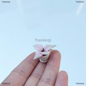 [COD] Yaokeqi 2PCS 1:12 Dollhouse Furniture Accessories Scenery Decoration Mini Plants Small Flower Pots Interior Decoration Clay