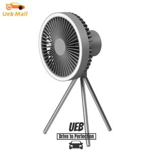 [UEB Mall]Portable Camping Fan W/ Timer Function Rechargeable USB Tent Fan for Tents Camp Travel Fishing