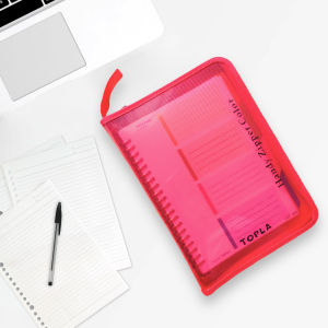 Topla Organizer Binder A5 Resleting 20 Lubang dengan Dividers Warna-Warni