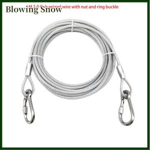 Blowing 3-10M Double-Headed Dog Tie Out Cable Leash Raction Rope Metal Buckle Steel Wire Anti-Rust Training Collar Outdoor Dogs Strap