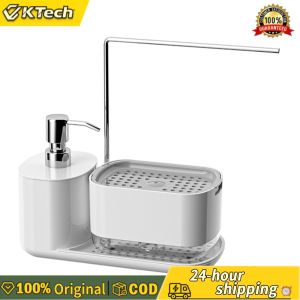 【Free Shipping】 Contemporary Soap Dispenser with Soap Dish and Sponge Holder for Stylish Kitchen