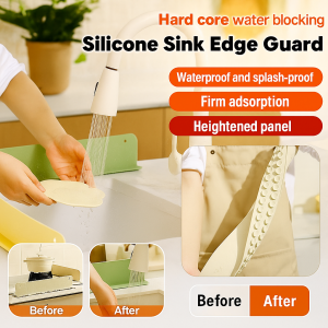 Silicone Sink Splash Guard Waterproof Raised Water Retaining Board Sink Edge Protection Plate