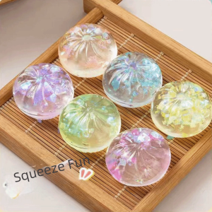 BAIN 24pcs/set Food Shape Mini Dumplings Squishy Soft Cute With Steamer Squishy Crystal Bun Venting Office Squeezable Fidget Sensory Toy Kids Toy