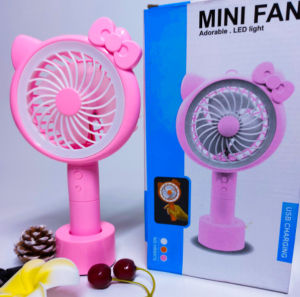 [TMS_Q-FAN] Quạt mini Fan kiểu dáng mèo siêu dễ thương quạt có đèn cầm tay 1200mAh quạt văn phòng quạt tích điện quạt Sạc USB