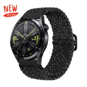 [MY] Samsung Huawei Garmin Fossil Pebble Time Smartwatch Braided Loop Nylon Strap Adjustable Elastic Band - 20mm & 22mm