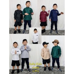 Pakaian Muslim Anak Laki-Laki: Atasan Kids Lengan Panjang & Size SML