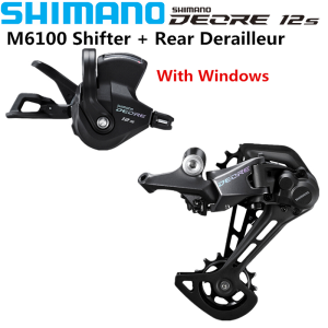 SHIMANO DEORE ชุดขับเคลื่อน M6100 12 Sเพลาเกียร์ SL M6100 + RD M6100 SGS อุปกรณ์เสริมจักรยานความเร็ว12สปีด