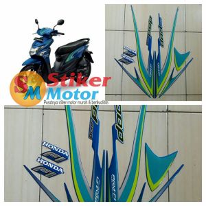 lis les striping body motor honda beat pop 2016 biru