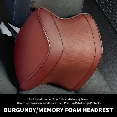 [1PC]Car Seat Headrest Leather Soft Memory Foam Neck Pillow Head Neck Rest Support Comfortable Seat Rest car accessories
