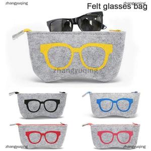[COD] zhangyuqing Felt Glasses Case Bag Sunglasses Case Box Portable Soft Zipper Glasses Protector