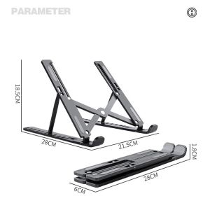 YOOGOO Stand Laptop Holder Dudukan Notebook Meja Aluminium IPad Tablet Tatakan Komputer Folding Table N3 Anti Slip Untuk HP / TABLET / Laptop / Notebook