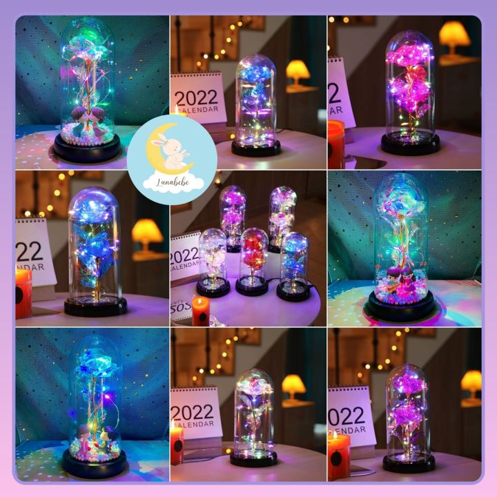 Flower LED Lampu LED Bunga Mawar Dekorasi Beauty And The Beast