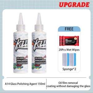 【Free Gift】150ML Car Polish Glass Polishing Compound Suitable for Car Glass Cleaner Glass Coating Windscreen Watermark