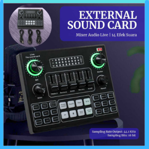 COD BLUELANS Mixer Audio External Sound Card Live Bluetooth 14 Effects V9SJ / alat buat karoke dj live bikin konten super full bass di panggung terbaik serbaguna