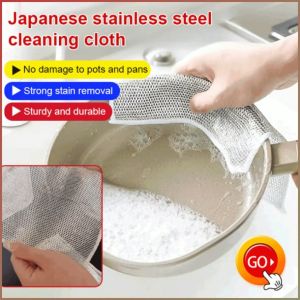 Tough and Durable Steel Wire Dishcloth Cleaning with Less Effort Fine Holes Hand Towel Efficient and Durable