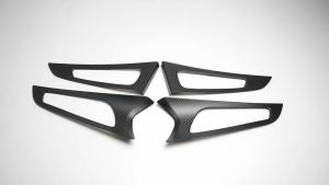 Cornerr For Genesis G70 2017 2018 2019 2020-2025 4Pcs Dry Carbon Fiber Car Interior Door Handle Panel Cover Sticker Trim Accessories 7P3H9