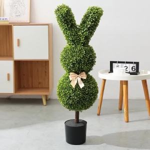 xpkQ Creative Rabbit Shape Art Artificial Plants Simple Easter Windowsill Bonsai Ornaments Modern Luxury Relaxing Party Supplies J6H9P