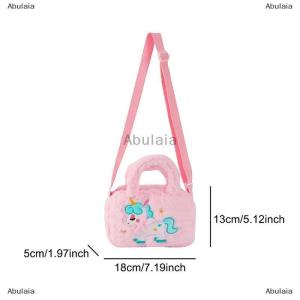 [COD] Abulaia Kid Embroidery Unicorn Plush Crossbody Purses And Handbags Little Girls Rainbow Fluffy Purse Cute Cartoon Furry Shoulder Bag