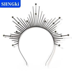 [COD] 🔥🔥🔥SHNGki Nữ Thần Halo Headband-Phát Sáng Vương Miện Vàng Với Ngà Ngọc Trai Cho Halloween Phù Thủy Trang Phục Cô Dâu