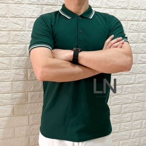 Kaos Kerah Kombinasi List Putih / Kaos PoloShirt / Polo Shirt LNFASHION