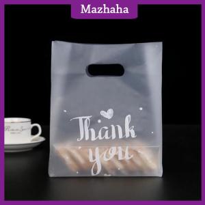 Mazhaha ถุงของขวัญลูกกวาดพลาสติก50ชิ้นถุงช้อปปิ้งถุงห่องานแต่งงาน