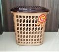 Keranjang baju kotor plastik + tutup/loandry basket/tempat baju/pakaian kotor murah. 