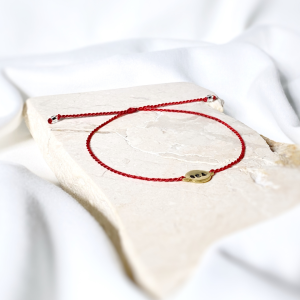 Gelangtali Lauren gelang tali merah Nagita Slavira Redline China Bracelet Anti Karat Custom Huruf Plat Monel