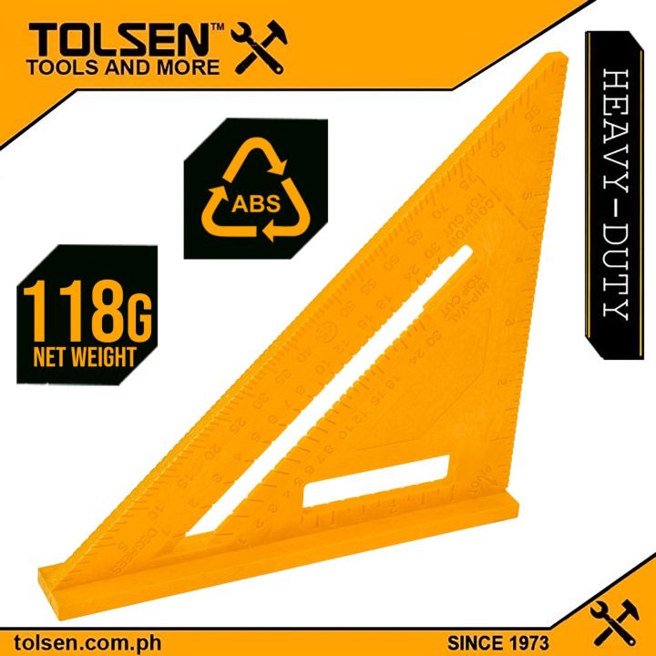 Tolsen Triangle Speed Angle Rafter Square Industrial Grade (180mm, 7") 35125