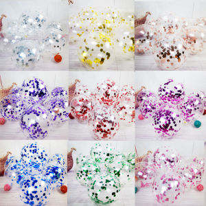12 inch Transparent Confetti Balloon Sequin Balloon latex round balloon*belon konfeti/belon labuci*透明亮片纸屑乳胶气球