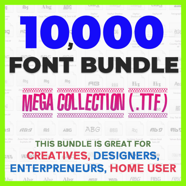 [Font] 10,000 Biggest Font Collection | Mixed Premium and Free Font ...