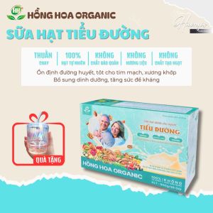 Sữa Hạt Tiểu Đường Hồng Hoa Organic - Không Chất Bảo Quản Hương Liệu Tạo Ngọt - Ổn Định Đường Huyết