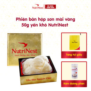 Tổ Yến Sào Rút Lông Nguyên Tổ Đặc Biệt NutriNest Cao Cấp Tặng Người Thân 50g - Kèm Đường Phèn