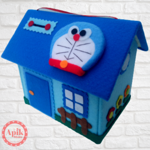 Celengan Unik Tabungan Anak Karakter Doraemon Terbuat Dari Kain Flanel