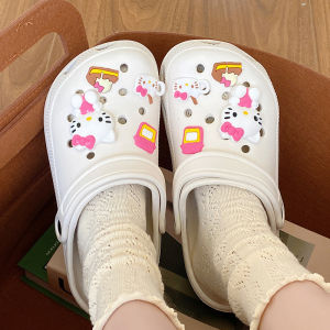 [Free Shipping] Thick-Soled Height-Increasing Clogs For Women Suitable For Outdoor Wear With A Closed-Toe Design Can Be Worn As Half-Slippers Perfect For Summer Gardens And Beaches DIY Clogs