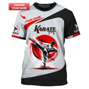 Fashion Karate Master T-shirt Men Kids 3D Printing Tiger Short Sleeves Custom Name Tshirt Tops Sports Crew Neck Tee Shirts